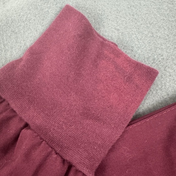 LANDAU Womens Long‎ Sleeve Snap Button Front Scrub Coat Jacket Wine Red - 4XL - Picture 6 of 8